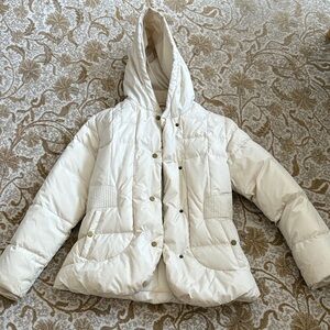 Larry Levine Beige Hooded Jacket